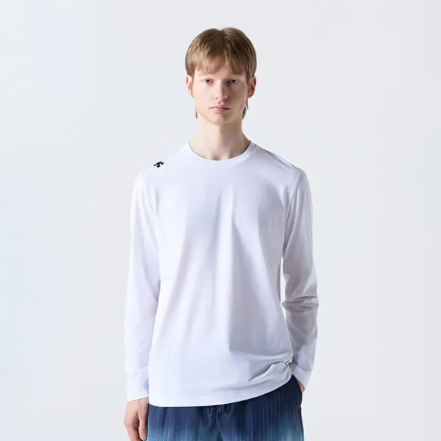 【DESCENTE】長袖上衣 男 快排 [TOUGH] TOUGH LONG SLEEVET-SHIRTS 白 SR323UTL71-WHT0