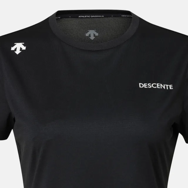【DESCENTE】短袖上衣 男 快排 ESSENTIAL SHORT-SLEEVE T-SHIRT 黑 SR323RTS77-BLK0