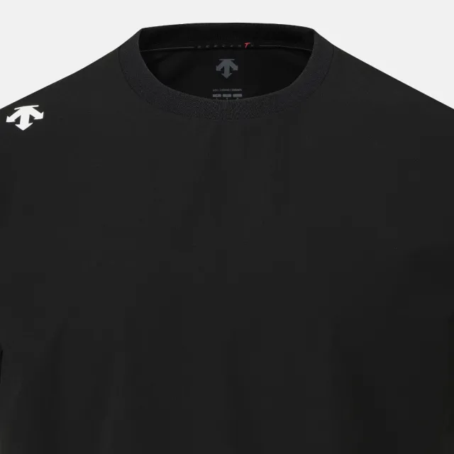 【DESCENTE】短袖上衣 男 快排 WOVEN SHORT SLEEVE T-SHIRT 黑 SR321TTS75-BLK0
