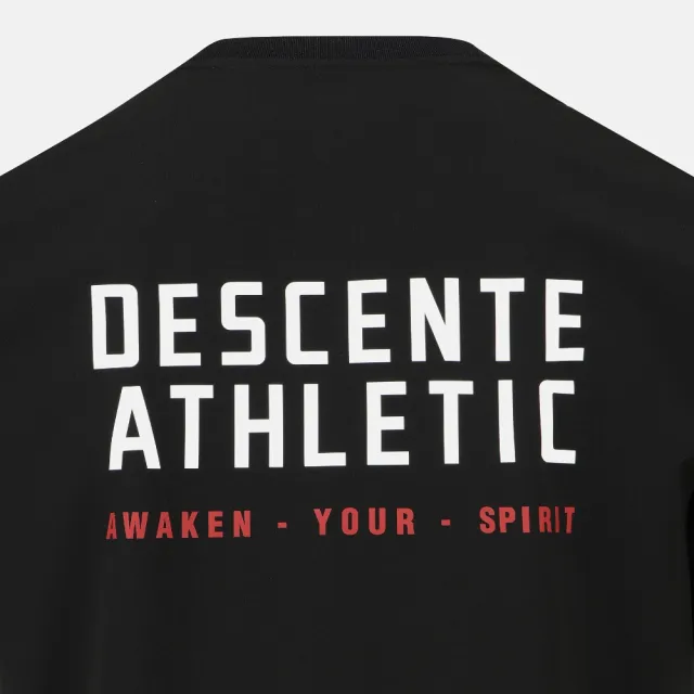 【DESCENTE】短袖上衣 男 快排 WOVEN SHORT SLEEVE T-SHIRT 黑 SR321TTS75-BLK0