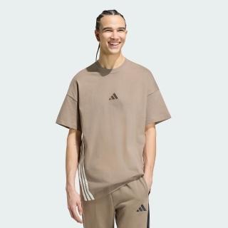 【adidas 愛迪達】短袖上衣 男 寬鬆版型 亞規 M AK 3S TEE LO 卡其 KS5205