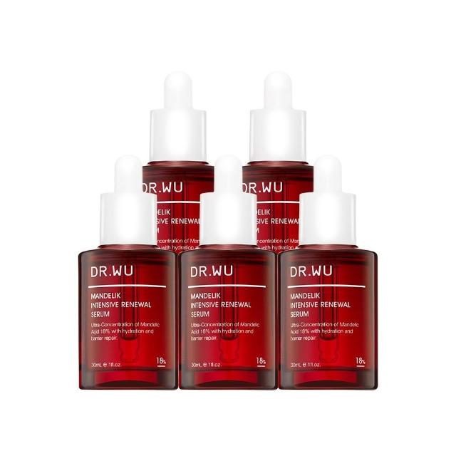 【DR.WU 達爾膚】杏仁酸亮白煥膚精華18% 30ML(5入組)