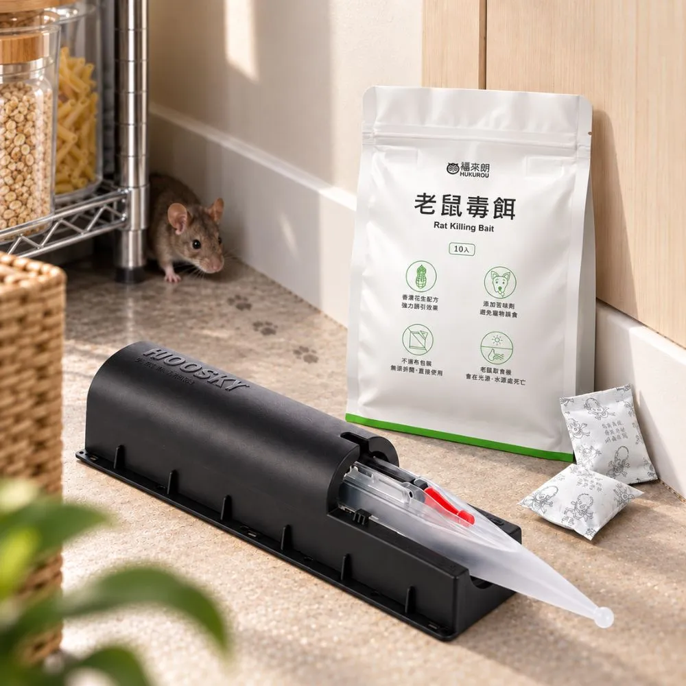 【福來朗】*居家滅鼠入門組（老鼠毒餌*1＋捕鼠器*1）生活超市