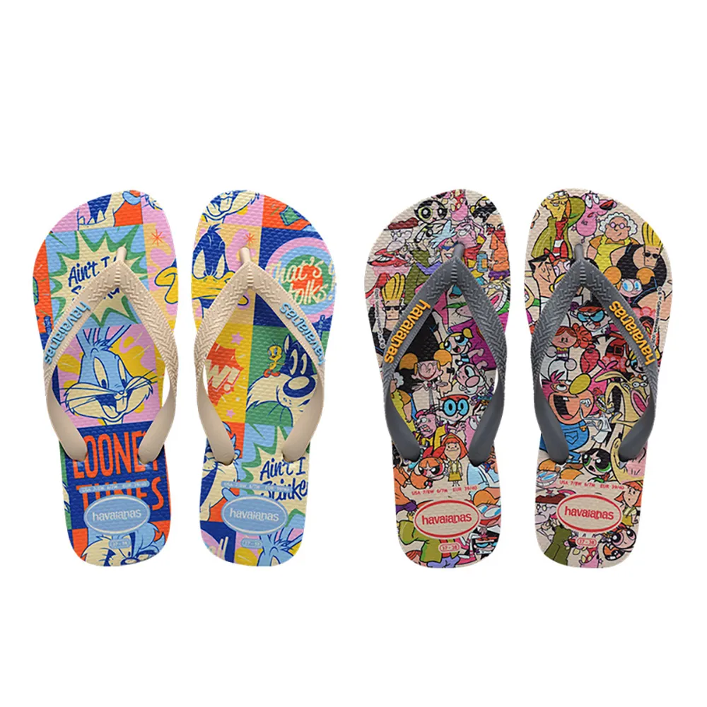 【havaianas 哈瓦仕】拖鞋 女鞋 男鞋 夾腳拖 兔巴哥 飛天小女警 卡通 華納 Top Warner 多款任選 4149890