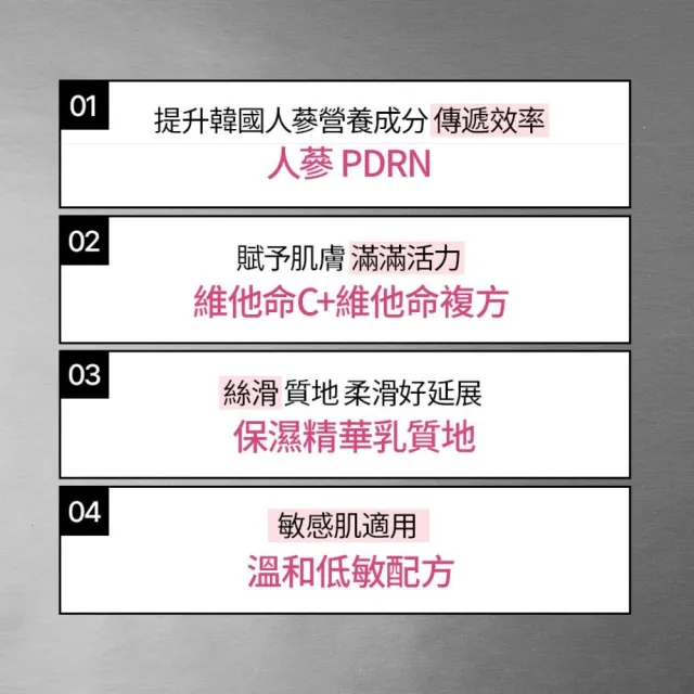 【Farmstay 植物莊園】韓國PDRN維C煥亮新生精華乳50mlx2入