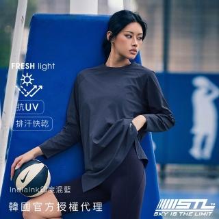 【STL】韓國瑜伽 FRESH light HipCover 抗UV防曬 長版 寬鬆 連肩袖 女 運動 長袖 (IndiaInk印度混藍)