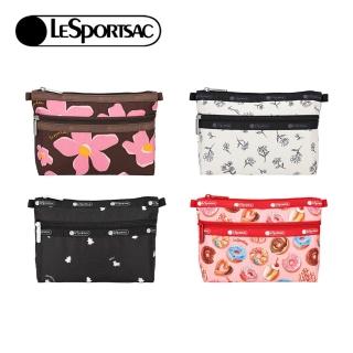 【Lesportsac】2026秋季新品 Cosmetic Clutch 雙層拉鍊化妝包(7105)
