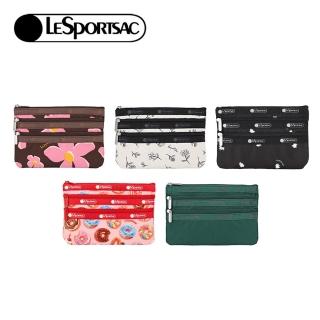 【Lesportsac】2026秋季新品 3-Zip Cosmetic 三層拉鍊化妝包(7158)
