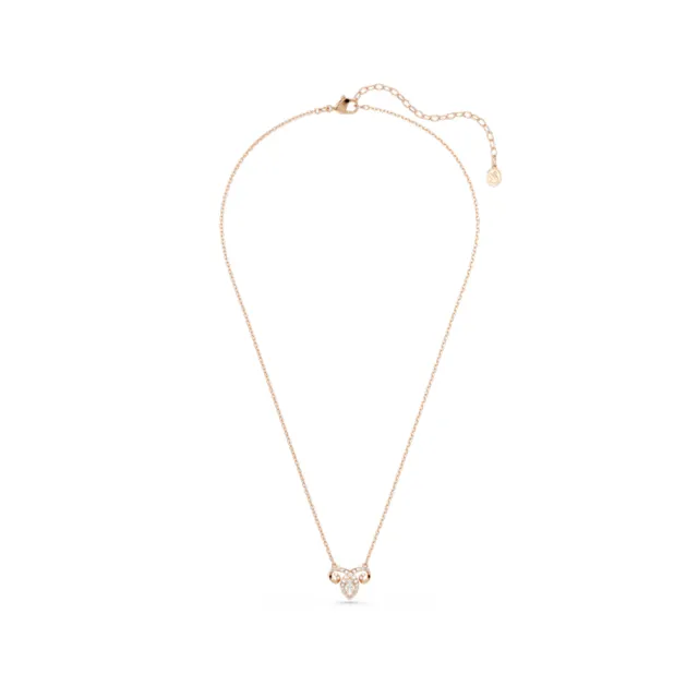 【SWAROVSKI 施華洛世奇】官方直營 十二生肖- 羊年鏈墜 混合式切割 白色 鍍玫瑰金色 | 5753321