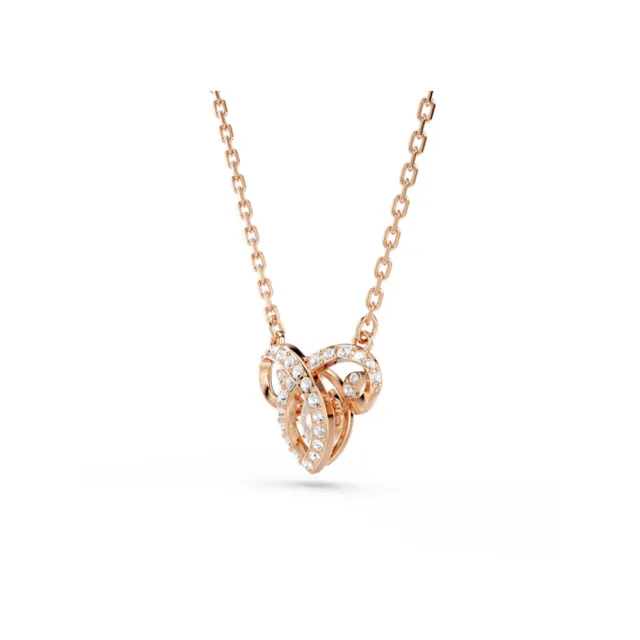 【SWAROVSKI 施華洛世奇】官方直營 十二生肖- 羊年鏈墜 混合式切割 白色 鍍玫瑰金色 | 5753321