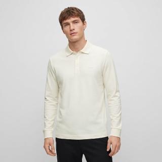 【HUGO BOSS】長袖polo衫(米白)