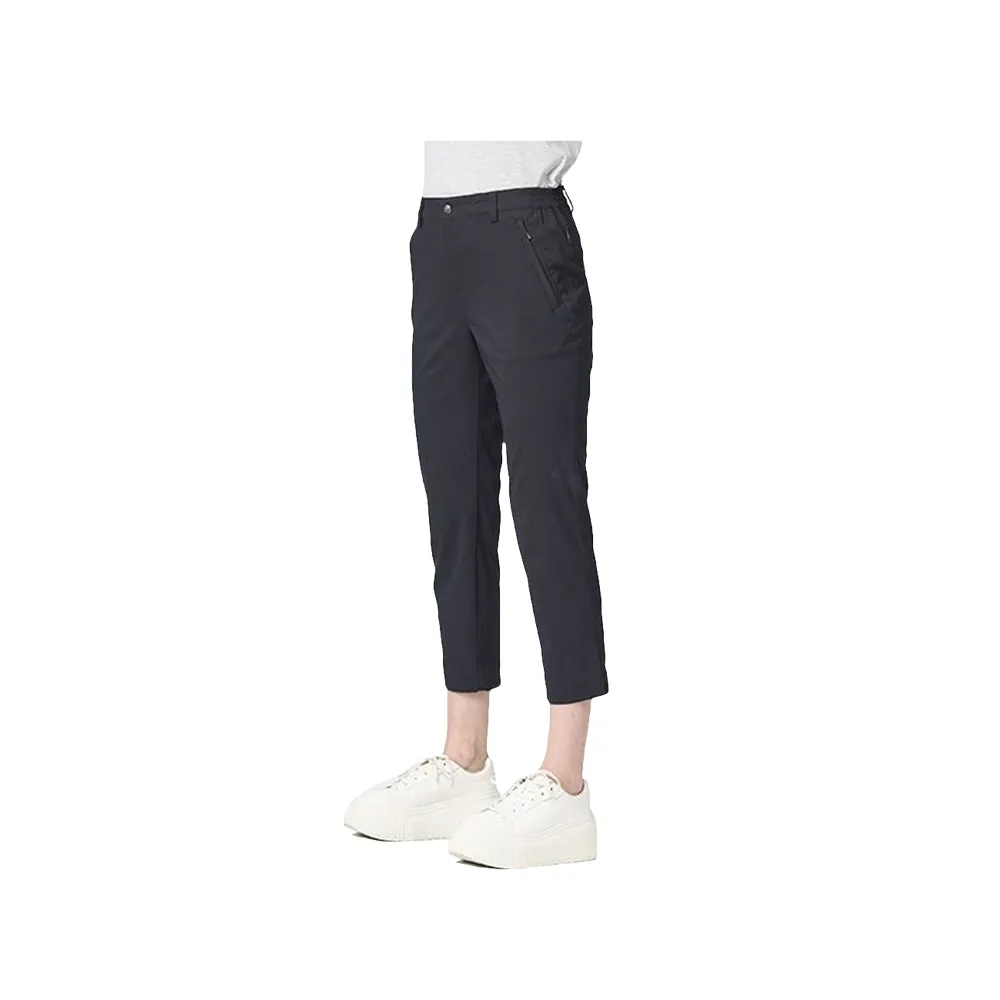 【Wildland 荒野】女彈性solid point抗UV八分褲-S-2L-黑色-0B21333-54(女裝/褲子/運動褲/直筒褲)
