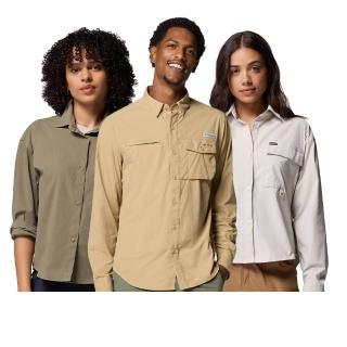【Columbia 哥倫比亞】男女款-防曬UPF50快排/超防曬UPF50防潑長袖襯衫(多款任選)