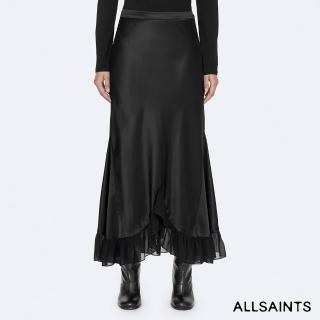 【ALLSAINTS】IRMA 不規則荷葉邊長裙 W068RF(常規版型)