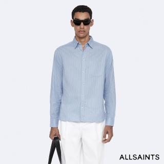 【ALLSAINTS】JUDD 條紋拼接長袖襯衫 M134SF(寬鬆版型)