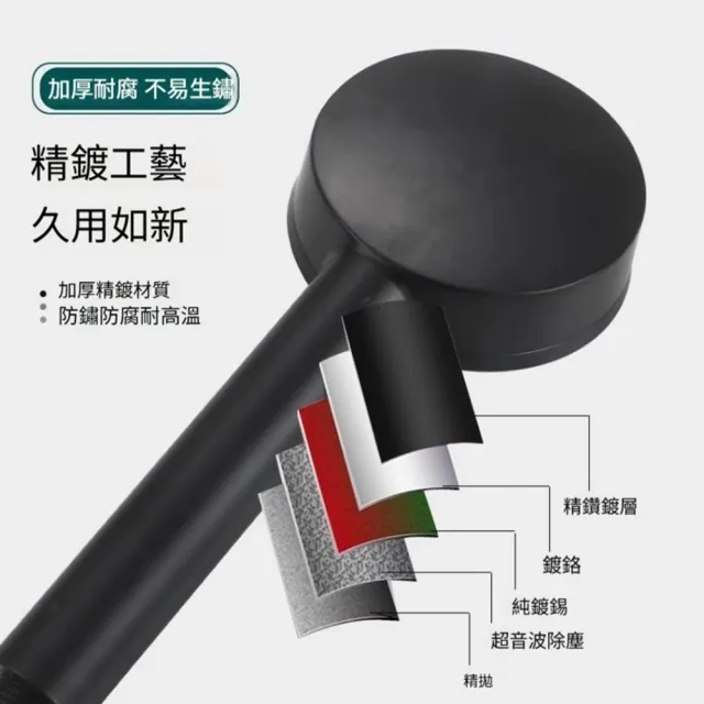 【Quality 聚家】增壓花灑 淋浴噴頭 手持花灑 洗澡蓮蓬頭 衛浴套裝 五檔出水模式 4分通用接口