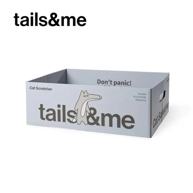 【tails&me 尾巴與我】居家生活 貓咪盒型貓抓板*2入組 黑熊 灰狼 鱷魚 (貓玩具、貓抓板)