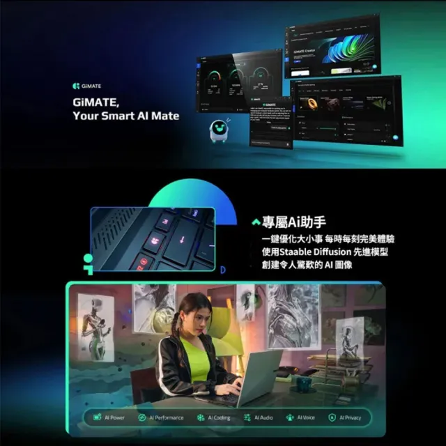 【GIGABYTE 技嘉】16吋Ryzen AI 7 350 RTX5070 AI電競筆電 (AERO X16 1WH93TWC94AH/16G/1TB/W11)