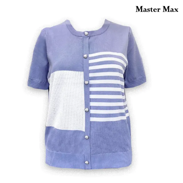 【Master Max】色塊拼接舒適質感針織上衣(8618013)