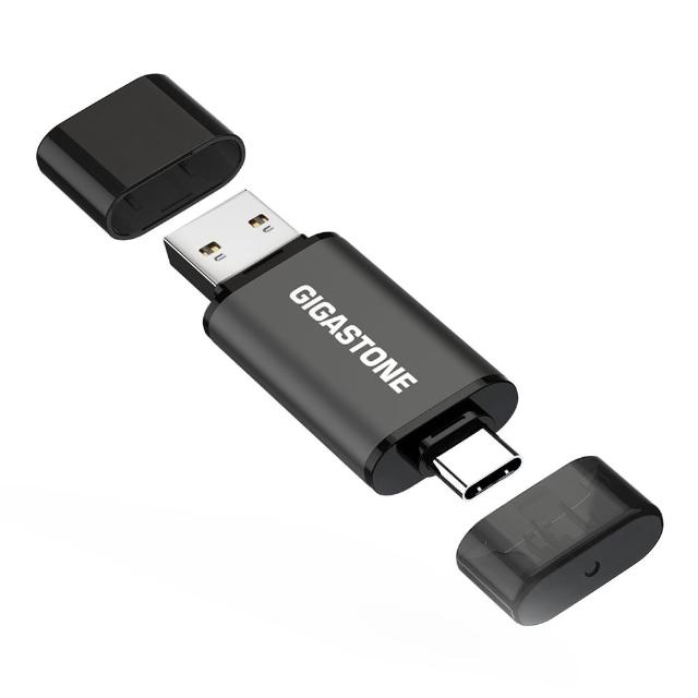 【Gigastone 立達國際】256GB USB-A Type-C雙介面隨身碟 UAC-4400GY (iPhone15以上適用/Android/筆電)