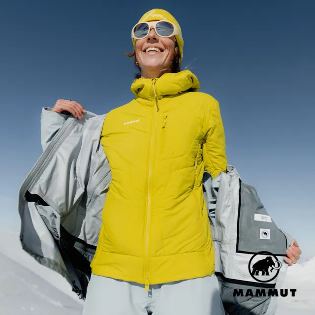 【Mammut 長毛象】Aenergy Air IN Hooded Jkt 輕量繩化纖動態保暖連帽外套 相思黃 女款 #1013-04840