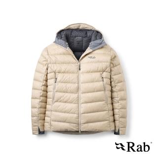 【RAB】Electron Pro Hoody 防風防潑水羽絨連帽外套 男款 深鵝卵石白 #QDB81