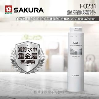 【SAKURA 櫻花】F0231活性碳纖維濾心(★適用P0583A、P0585、P0670、P0780專用濾心)