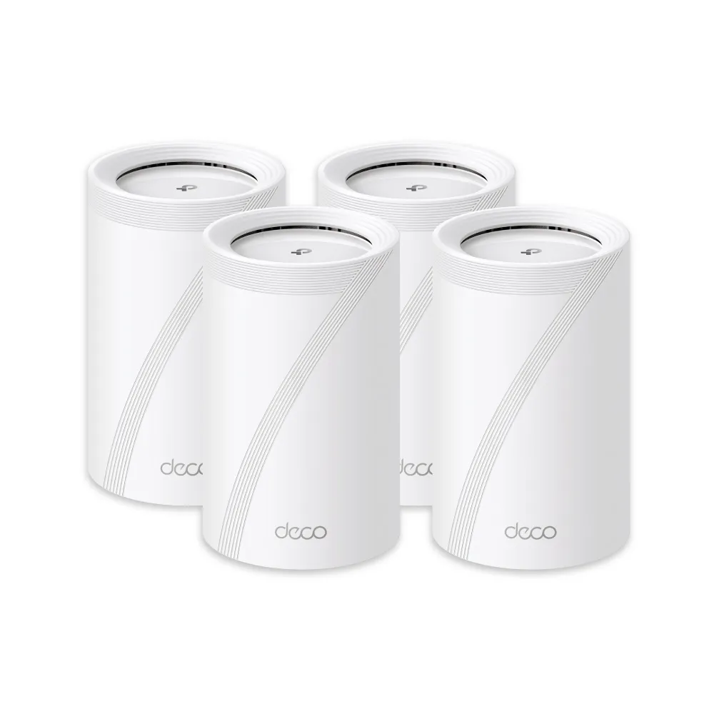 【TP-Link】四入組-Deco BE65 WiFi 7 BE11000 三頻2.5Gbps 真Mesh 無線網路網狀路由器(Wi-Fi 7分享器/VPN)