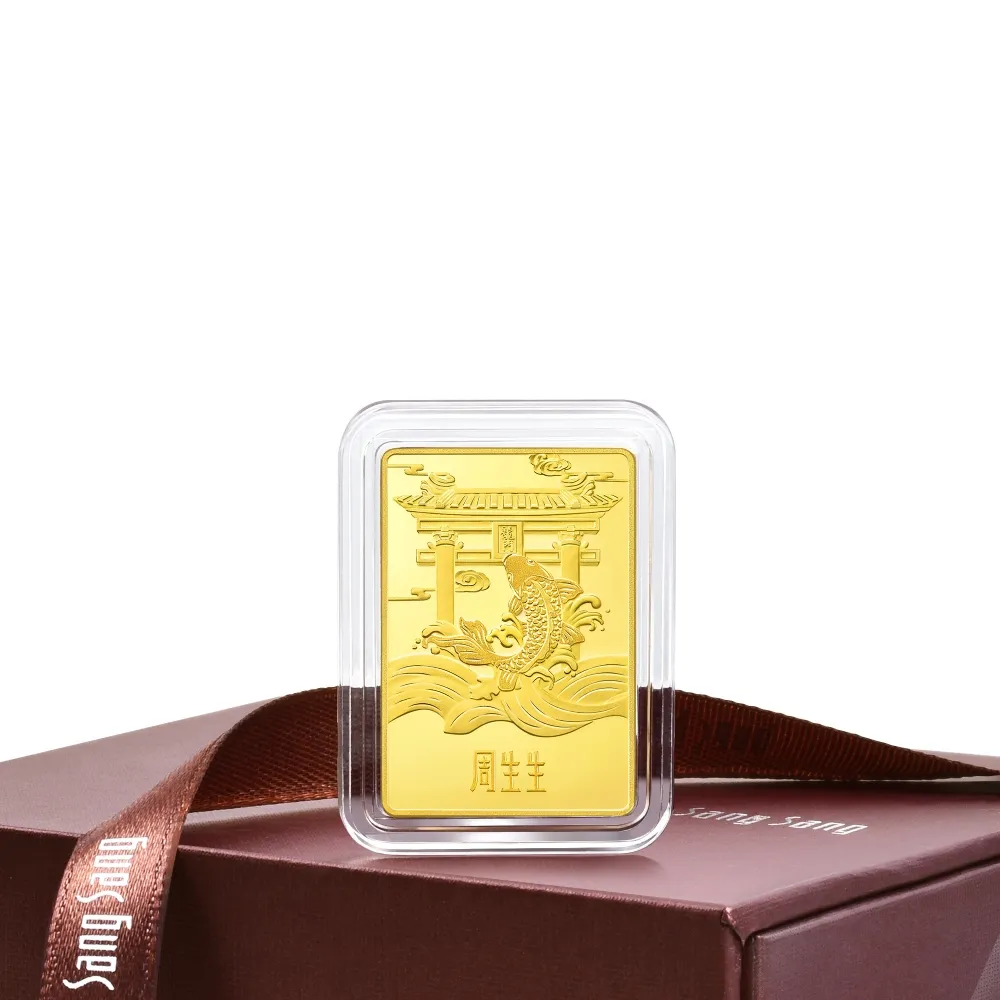 【點睛品】魚躍龍門 珍藏黃金金片_計價黃金(10克)