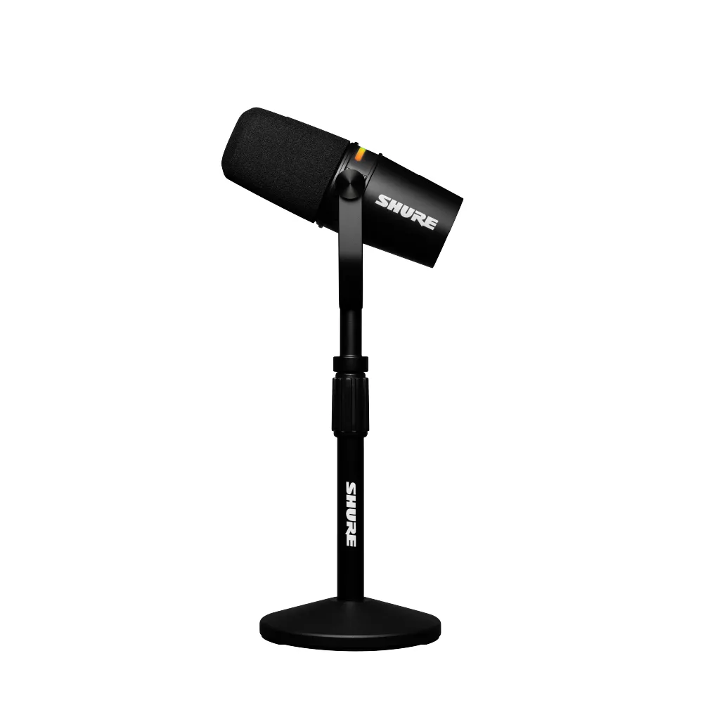 【SHURE】MV7+ Podcast USB/XLR雙輸出動圈麥克風專業腳架組(鍵寧公司貨) + Minoya加熱破壁萃取料理機
