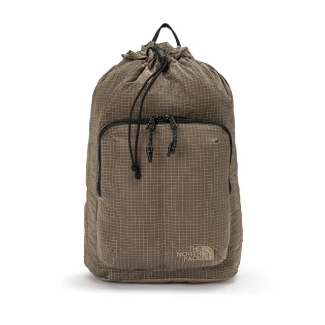 【The North Face】TNF 休閒 防潑水抽繩束口休閒後背包 NEVER STOP CINCH PACK 男 女 褐 (NF0A8JFX2H9)
