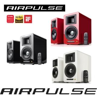 【AIRPULSE】A100 PLUS 雙聲道主動式音箱（2.0藍芽喇叭｜電腦電視喇叭｜Hi-Res音質認證｜MDF木質音箱）