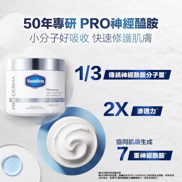 【Vaseline 凡士林】特潤修護雪融霜360gx3入