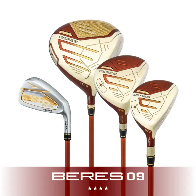 【HONMA 本間高爾夫】BERES 09 4星 ARMRQ 4FX 2木+多功能桿+鐵桿6支組(6-11)不含球桿袋 日本製高爾夫球桿