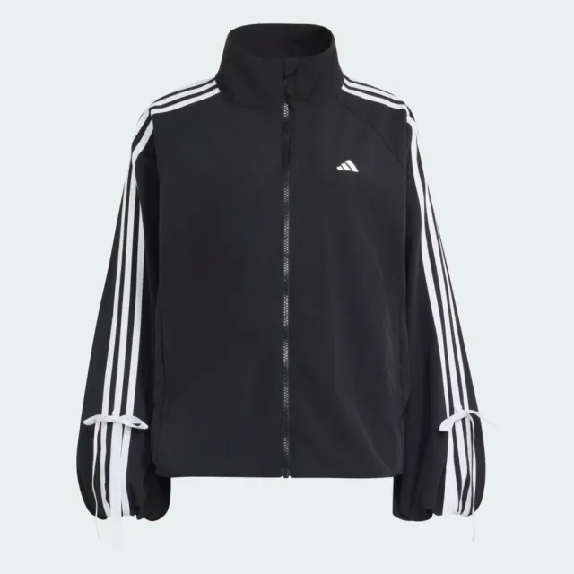 【adidas 愛迪達】Dance Wb 1 女 立領外套 運動外套 休閒穿搭 蝴蝶結 黑(LD2935)