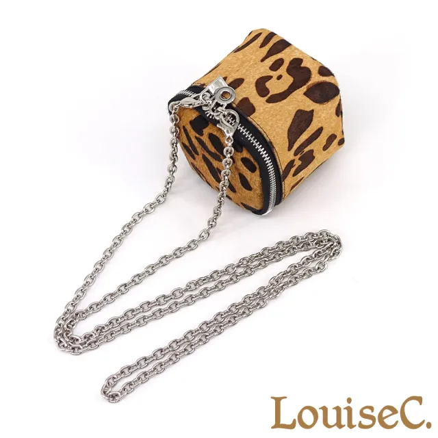 【LouiseC.】雙11 Tree House 時尚馬毛 鍊帶方盒子 手挽斜背迷你小廢包 3色 YSA171