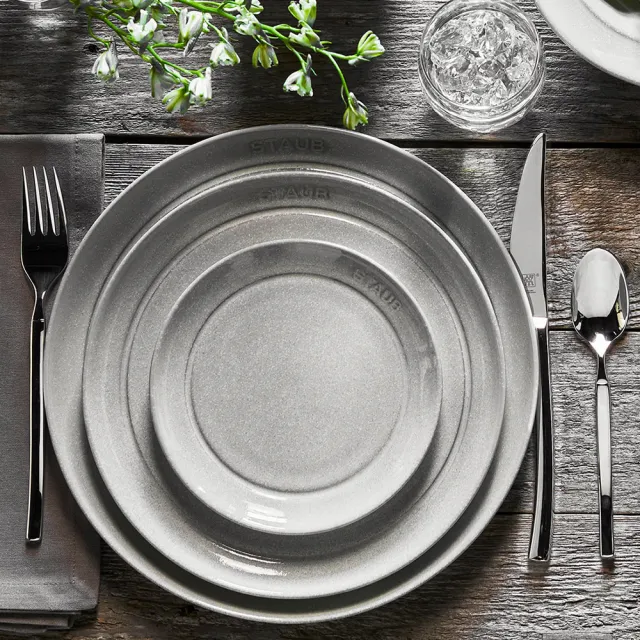 【STAUB】圓形陶瓷盤餐盤15cm-松露白(德國雙人牌集團官方直營)