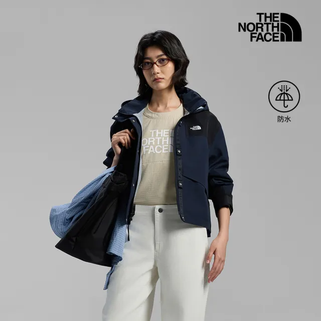 【The North Face】北面UE女款黑色DRYVENT防水衝鋒衣｜8HWETL6