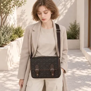 【EMMA SUE】雙11 肩背包 生日禮物 情侶包 女生包包 女包 老花包包 單肩包女 大號