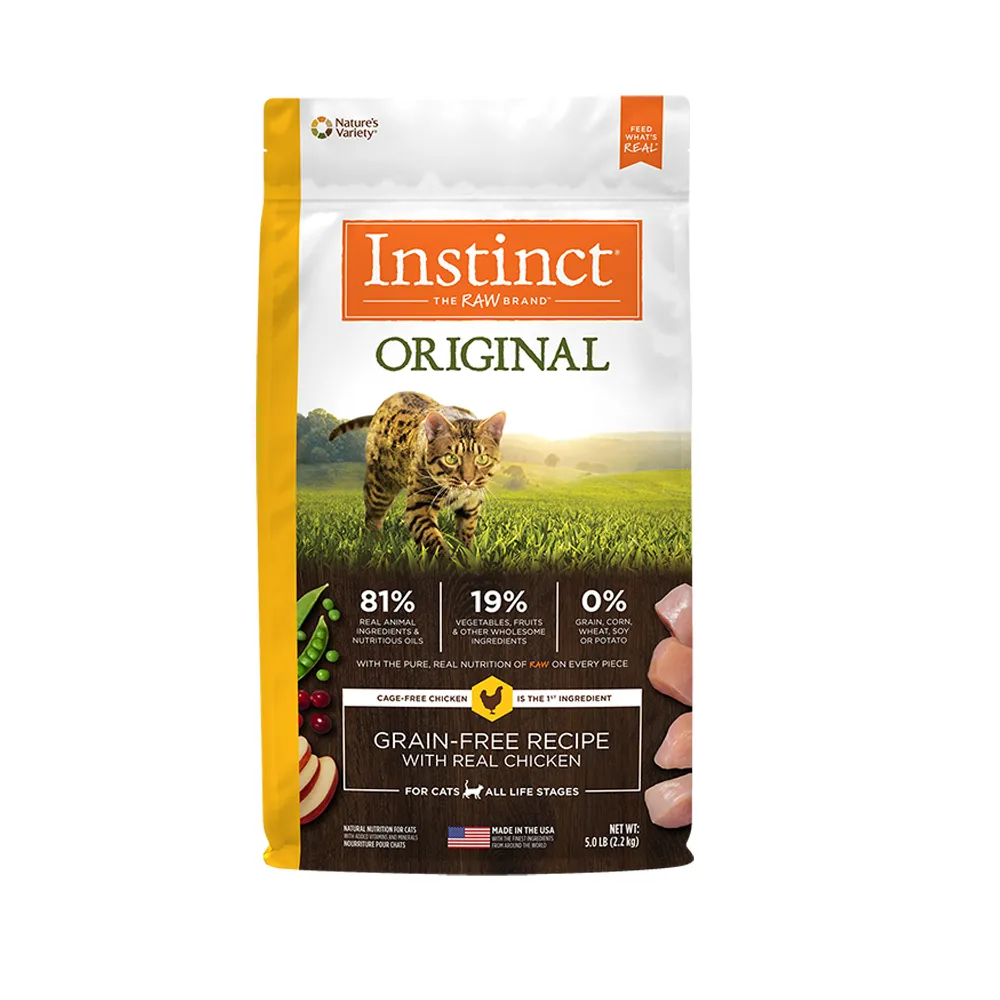 【Instinct 原點】雞肉無穀全貓配方5lb(WDJ 貓飼料 無穀飼料 不含麩質 肉含量83%)