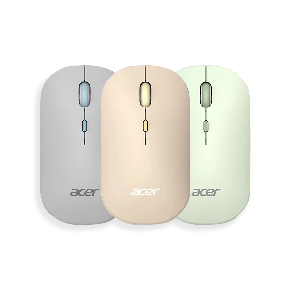 【Acer 宏碁】Acer M17無線藍牙雙模輕漾滑鼠(綠/奶茶/灰藍)