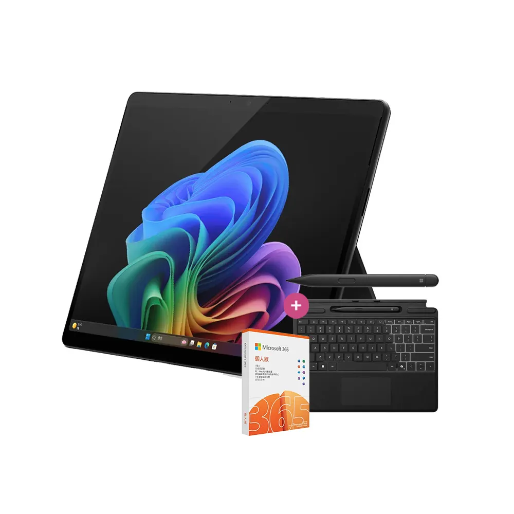 【Microsoft 微軟】鍵盤蓋+筆+365個人組★Surface Pro-13吋觸控AI筆電(第11版/X Plus/16G/512G/W11)