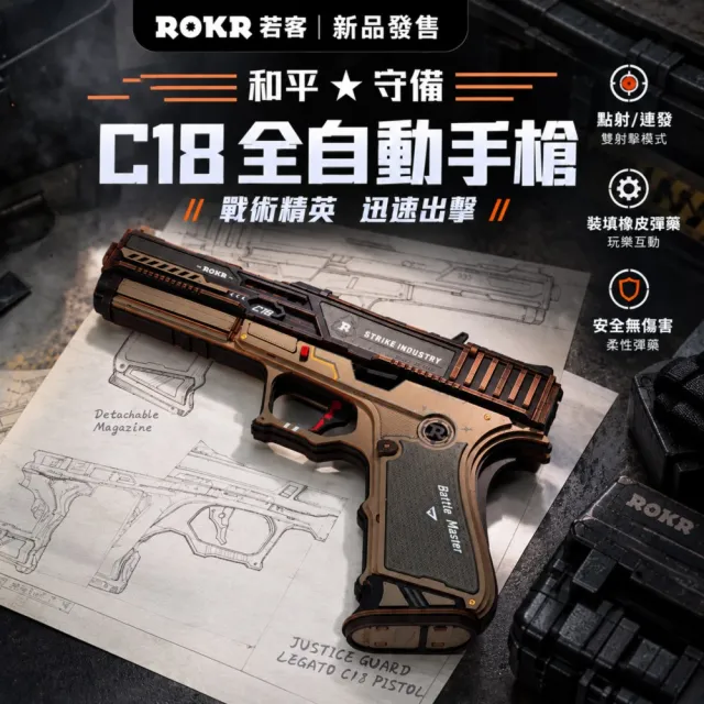【ArtLife 藝術生活】C18 自動手槍 (Rolife若來☆ 微縮藝術精品 娃娃屋 DIY 交換禮物)