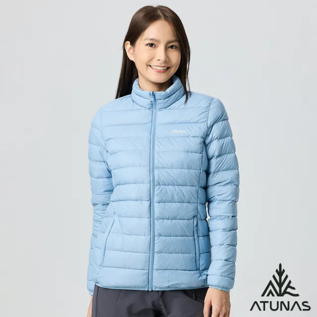 【ATUNAS 歐都納】女款防風防水2IN1+羽絨兩件式外套(A1GA2502W薰衣草紫/霧藍/風衣/保暖/戶外休閒旅遊/日常)