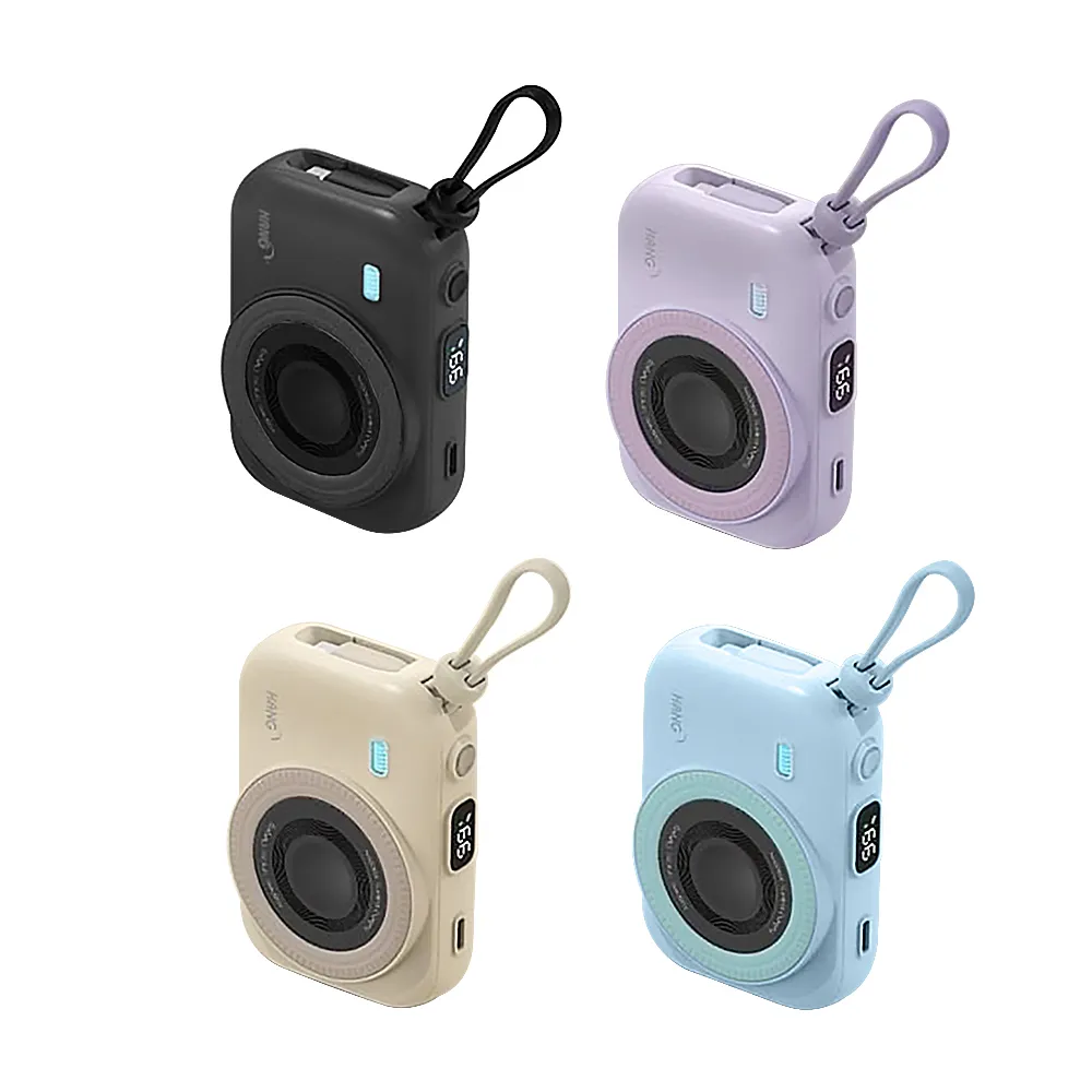 【HANG】圓潤手感 10000mAh 無線磁吸快充行動電源 自帶Type-C線(有中國3C+QR二維碼認證)
