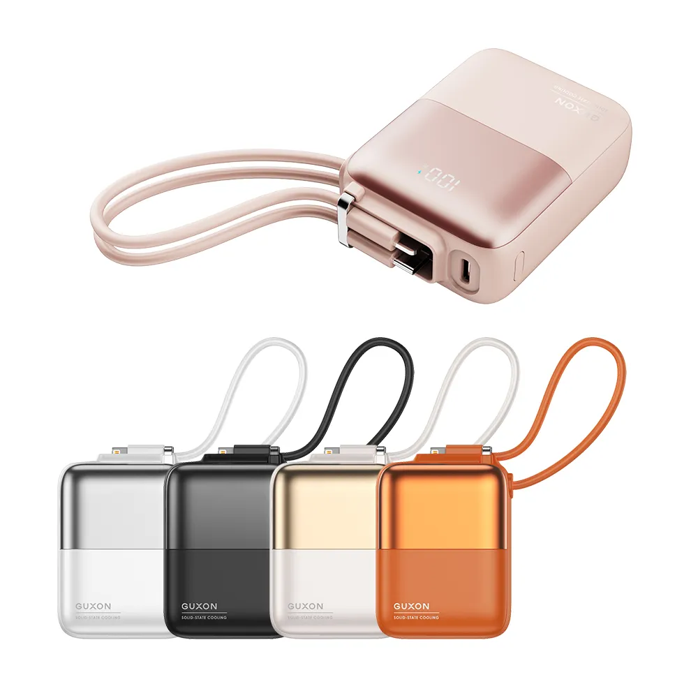 【GUXON】極方塊 半固態雙線行動電源 10000mAh 行動電源(Type-C+Lightning)