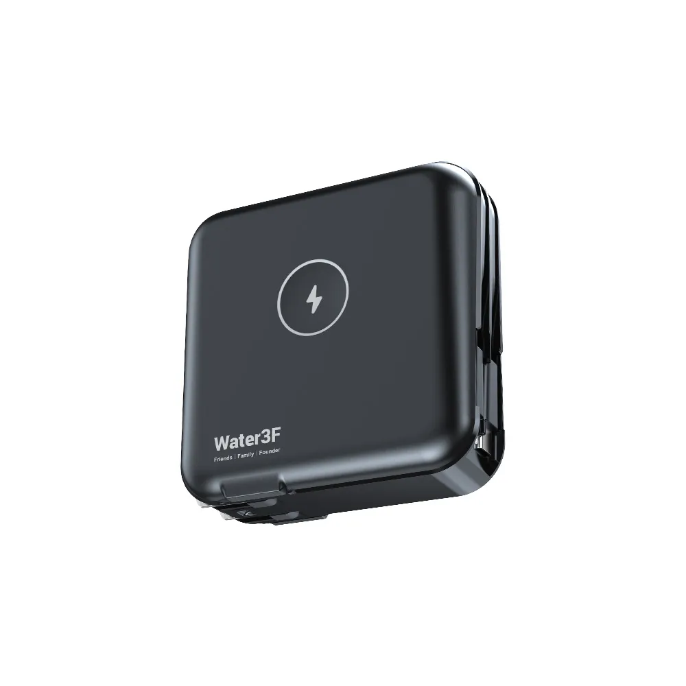 Water3F 10000mAh 十合一無線快充行動電源(PD 20W快充/磁吸無線充電15W/自帶雙線)