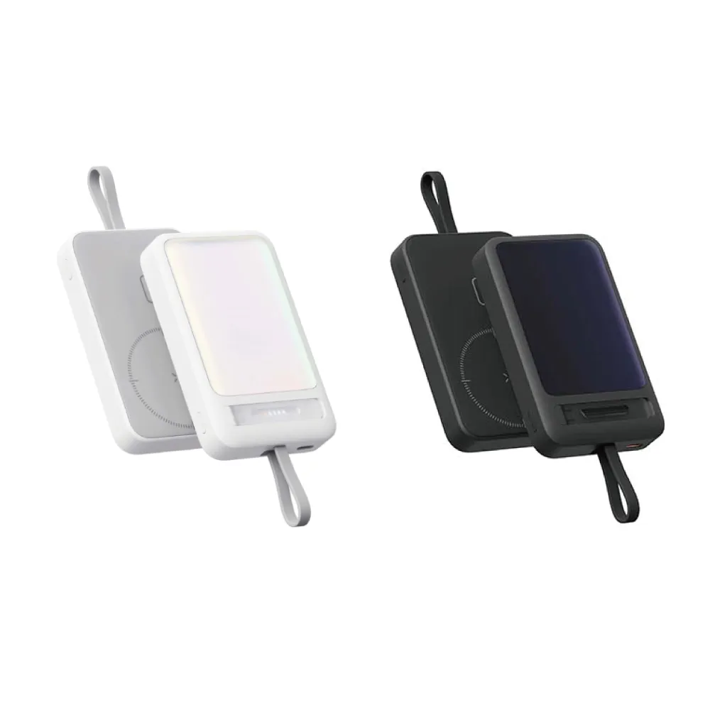 【Acer 宏碁】POT-477 10000mAh自帶TYPE-C線行動電源(行動電源 無線充電 自帶支架)