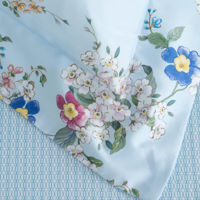 【WEDGWOOD】天絲純棉印花 加大薄被套特大床包四件組 (特大任選｜60支300織)