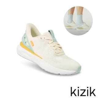 【KIZIK】運動鞋 女鞋 休閒鞋 回彈 Women Athens2.0 雅典 米 WATH2501 回彈 秒穿 免手穿科技